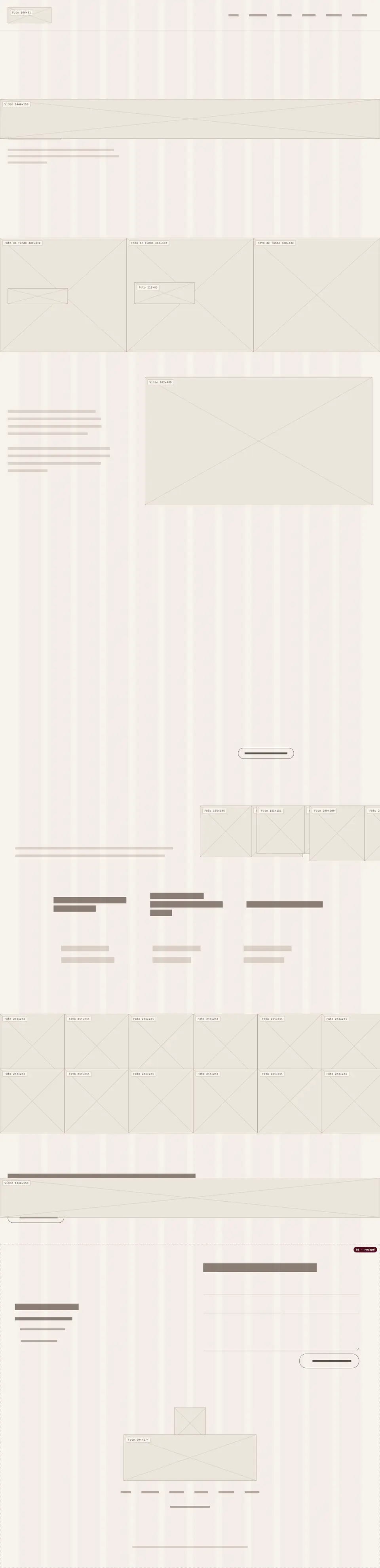 Wireframe do site Labaco Produções