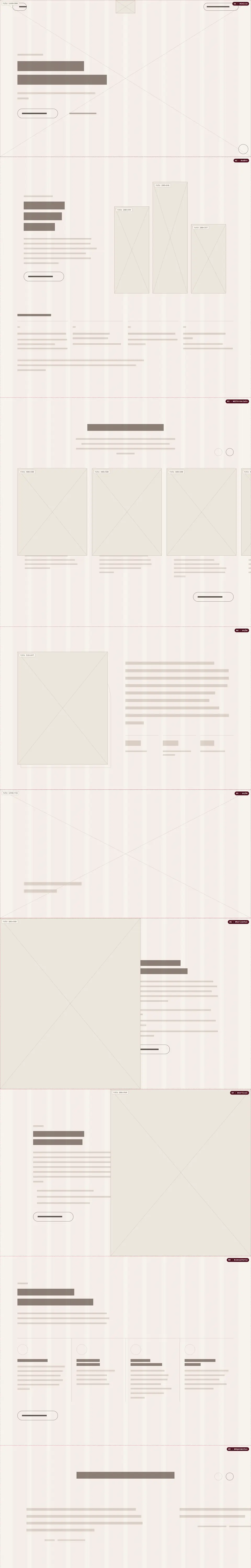 Wireframe do site Solandra Paisagismo
